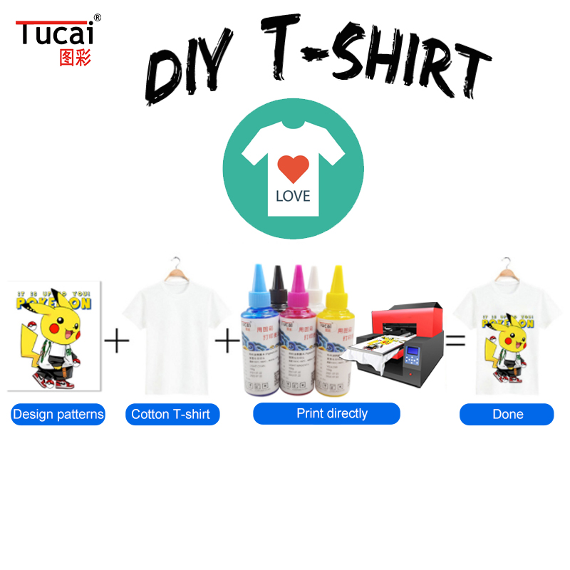 Digital Printing DTG Ink 1000ml Textile Ink For Epson R1800 R1900 F2000 1390 Printers