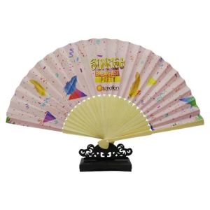 Personalized Customized Printing Bamboo Hand Fan Clack Foldable Japanese Hand
