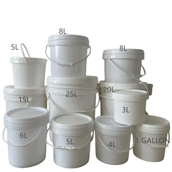 20L Round Plastic Container With Handle For Paint Snack PP Material Square