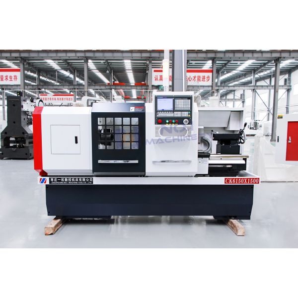 CK6150 Horizontal CNC Lathe Machine 1500mm 4 Station Flat Bed Lathe