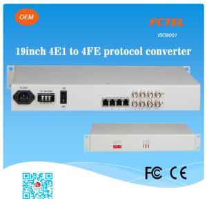Quality 19 inch 4E1 to 4FE Ethernet Extender Protocol Converters for sale