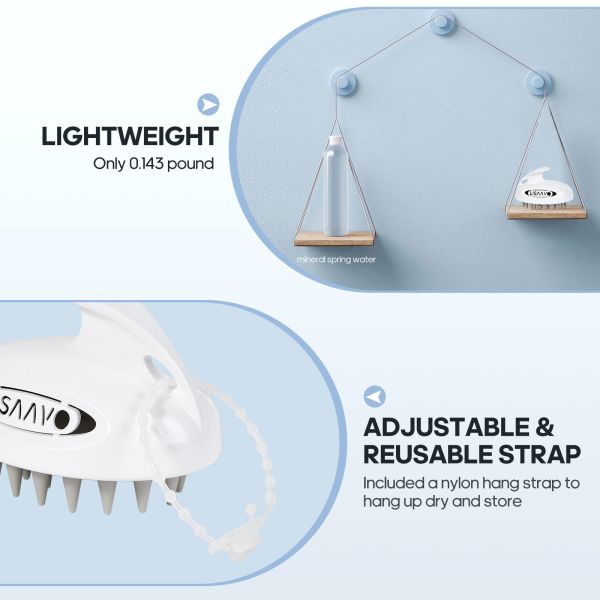 Interchangeable Scalp Massager Brush Soft / Moderate / Hard Scalp Massage Hair Wash