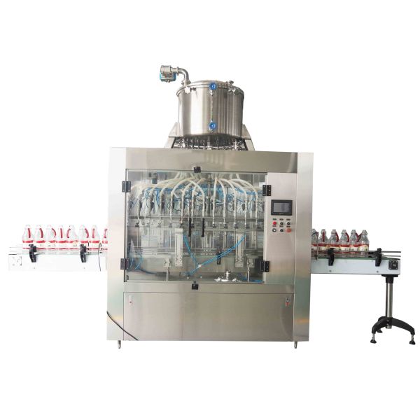 High Foaming Automatic Liquid Filling Machine Linear Type 12 Heads For PET Bottle