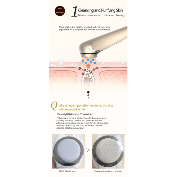 4 In 1 Rechargeable Multifunction Beauty Device Microcurrent RF Radio Frequency Facial Machine