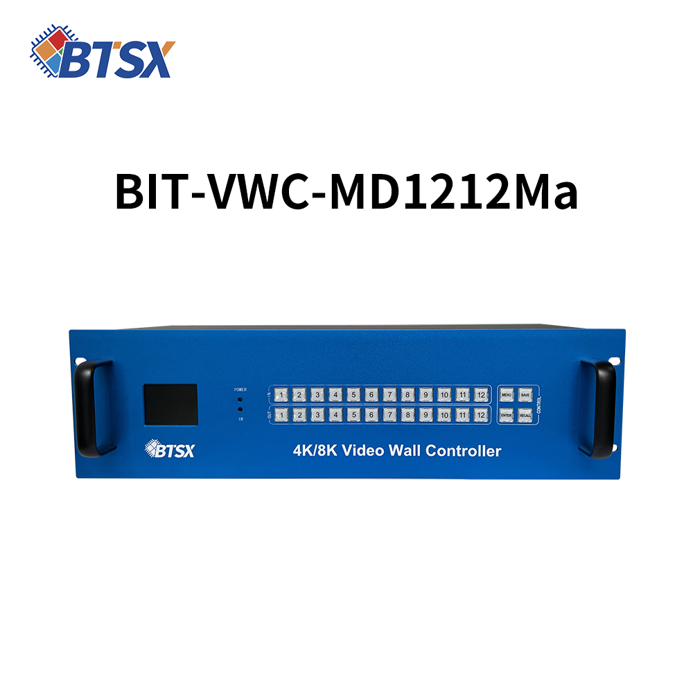 Video Wall Solution for Meeting Room High Resolution Video Wall Controller Modular Video Wall Processing System BIT-VWC-MD1212Ma