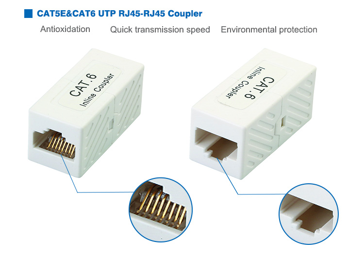 CAT6 Network Keystone Jack Female Type FLUKE Testing RJ45 Contacts ≥750 Times