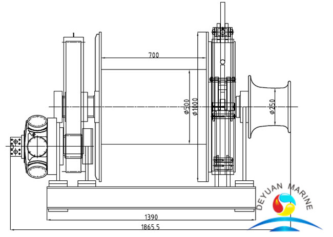 20KN 30KN Single / Double Drum Hydraulic Electric Anchor Winch 14MPa 31L / Min