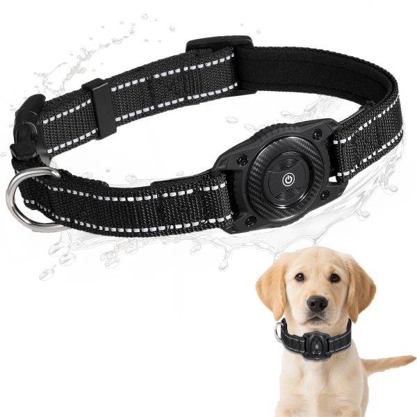 GPS Dog Collar with Real Time Tracking Waterproof Reflective Soft Padded Durable Plastic D Ring Fashion Rechargeable