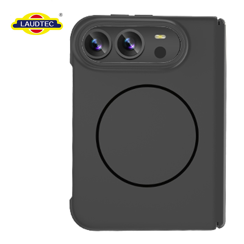 Luxury Magnetic Phone Case with Two-Shot Molded PC Frame, Soft-Touch Matte Surface & Shockproof, OEM Custom for iPhone 18 Fold