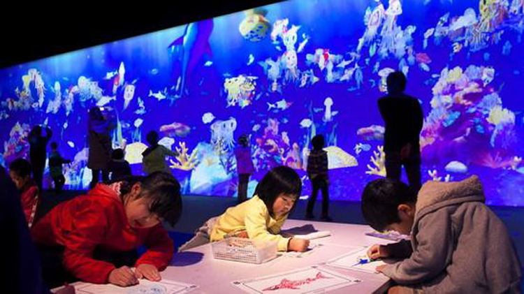 220V Magical Painting Interactive Projector 3 Games For Child