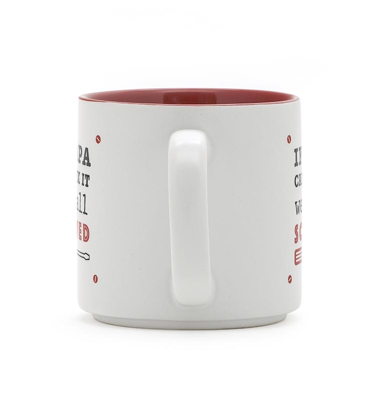 Ceramic Dad Mug Coffee Mug White Color With Creative Words "IF PAPA" Customized 12Oz For Gift