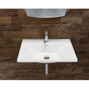 Quality Rectangular Wall Hung Cloakroom Basin Single Hole Faucet Mount for sale