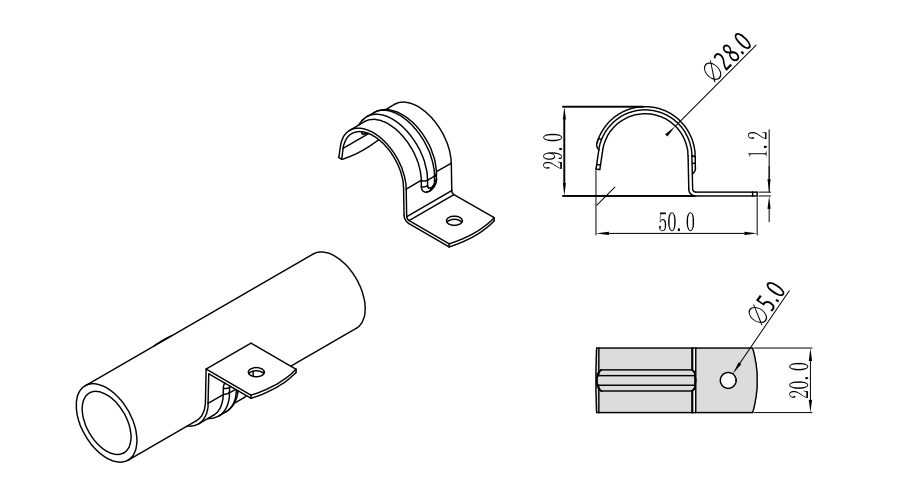 DY-15 DOUBLE SIDE PIPE FIXED