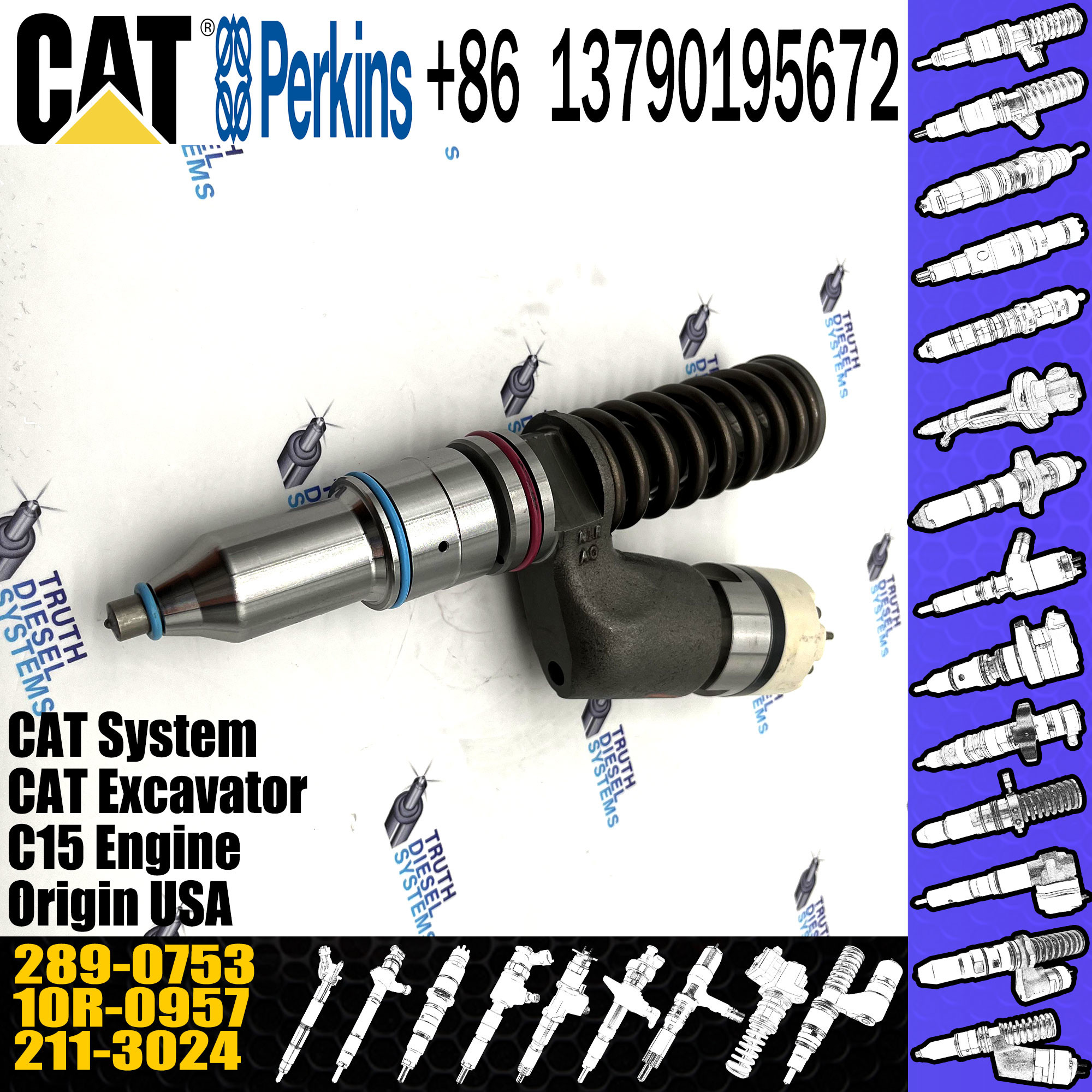 289-0753 Caterpillar Fuel Injector 2890753 Cat C15 Injectors
