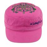 Casual Pink Cotton Custom Embroidered Military Hats With Distressed Washed