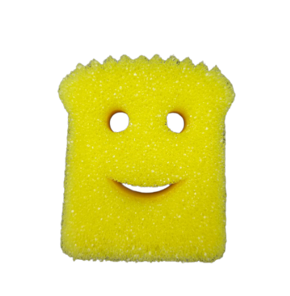 Yellow-Green Square Scrub Daddy Sponge With Hardness Changes For Durable Kitchen Cleaning