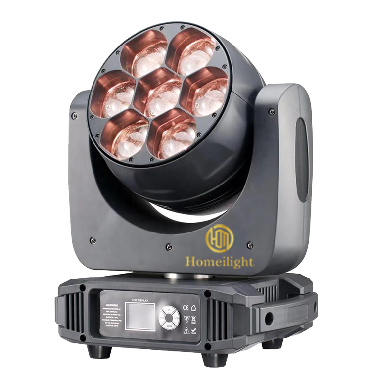 Moving Head Lights 7*40W LED Zoom Beam Wash for Bar Night Club Event Church Castle