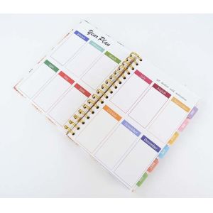 Organizer/Planner A5 Size Rose Gold O Wire Spiral Bound CMYK 2021 Agenda Planner