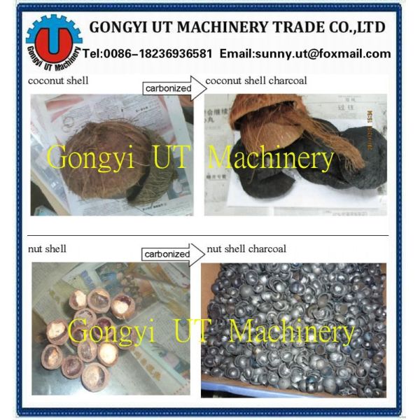 Charcoal Carbonization Furnace for Nut Shell Coconut Walnut Hazelnut Rice Husk