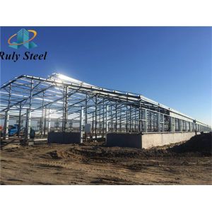 China Prefabricated Portal Galvanized Steel Structure Cowshed Warehouse on sale
