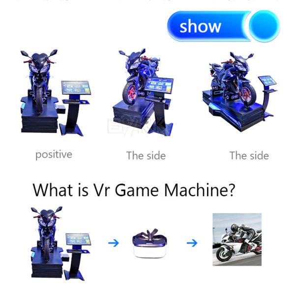 Theme Park VR Motorcycle Driving Simulator Electric Dynamic Platform