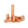 Buy cheap Electrically Conductive Red Copper Solid Rivet , Countersunk Head Rivets from wholesalers