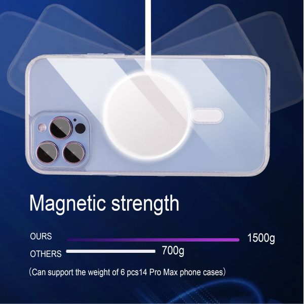Anti Yellow Magsafe Phone Case Transparent TPU Magnet For IPhone 16 Pro Max
