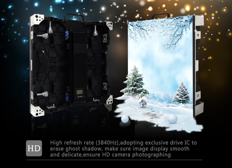 High Gray Scale P3.91 Indoor Rental LED Display 2121 Black SMD LED Type