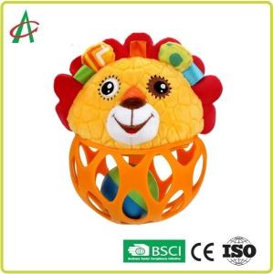 Quality Food Grade L14cm Baby Plush Rattle Hand Fine Movement Training for sale
