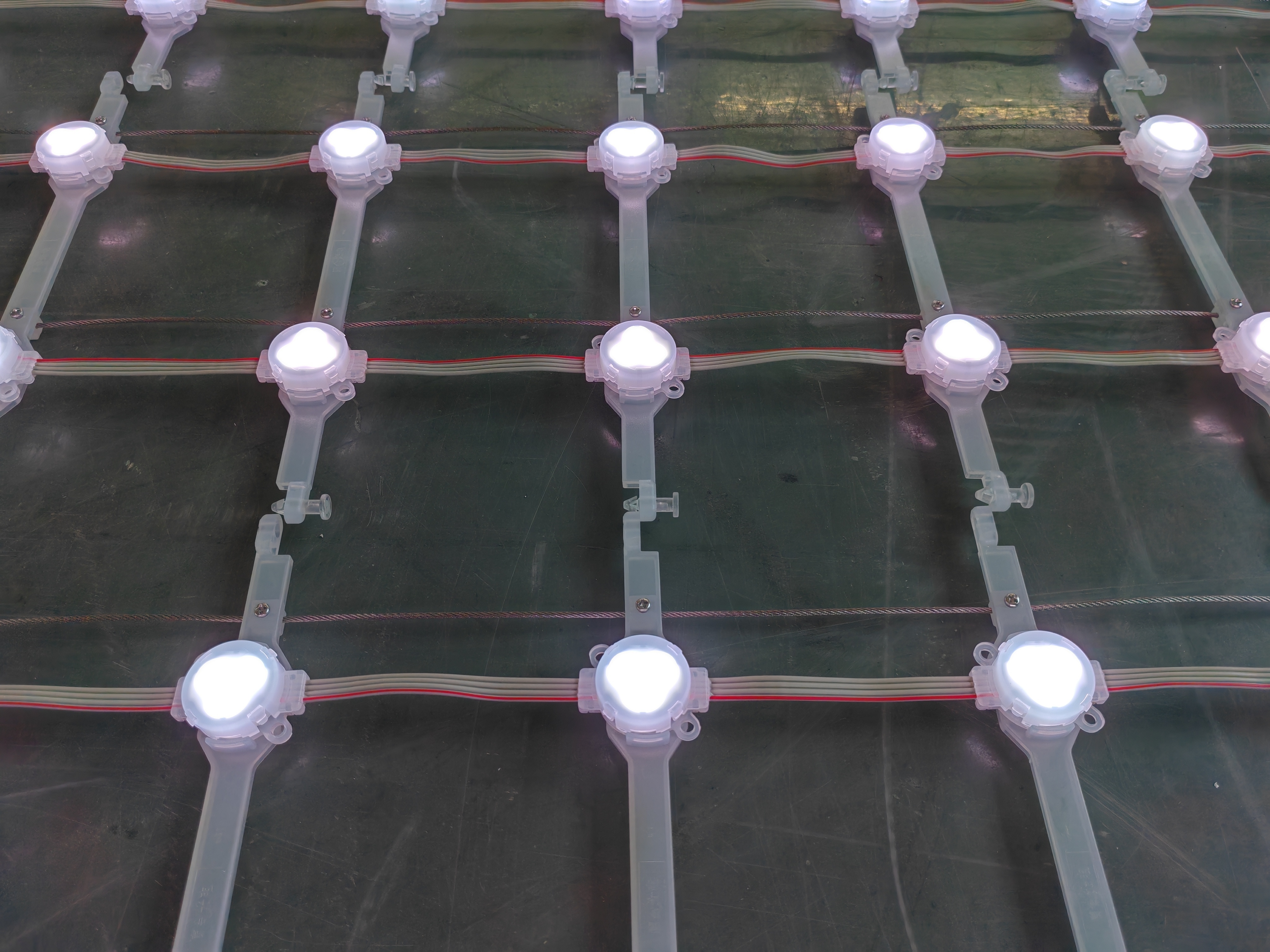 LED Mesh Screen in outdoor setting