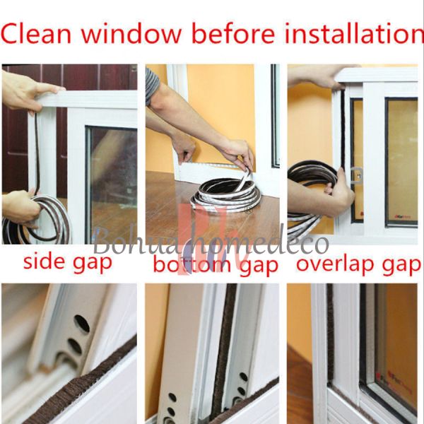 CE Self Adhesive Weather Stripping Draught Excluder Strip 9x15mm