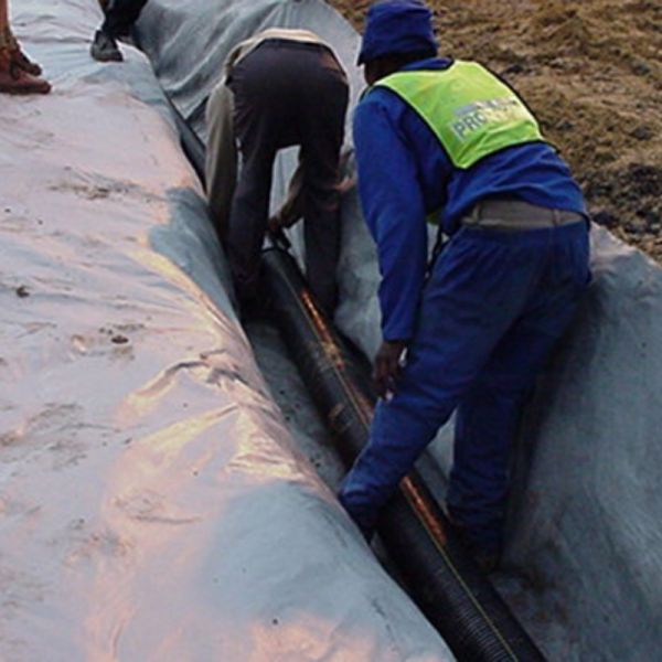 High Strength Plastic Drainage Ditch Geotextile Wrapped Plastic Drainage Ditch For Landfill And Slope Protection