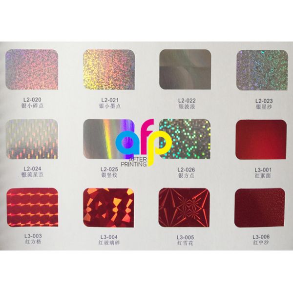 Silver/ Rainbow Hot Stamping Foil With Holographic / Laser Pattern