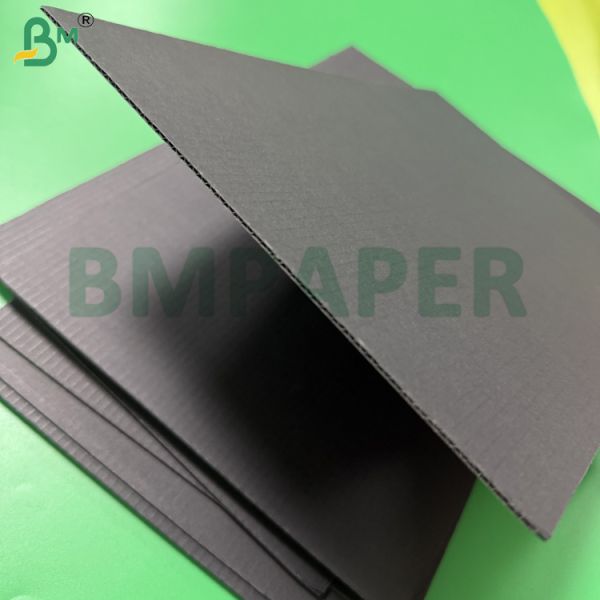 440gsm Premium Black E Flute Board Both Sides Matte Uncoated Finish