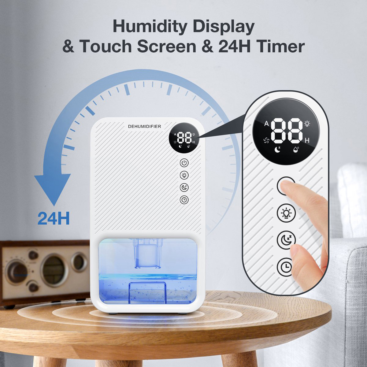 Intelligent Visible Dehumidifier for Moisture-Proof and Bedroom Drying in Small Spaces