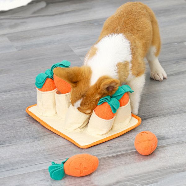 Bite Resistant Pull Out Radish Fleece Felt Dog Sniff Toy