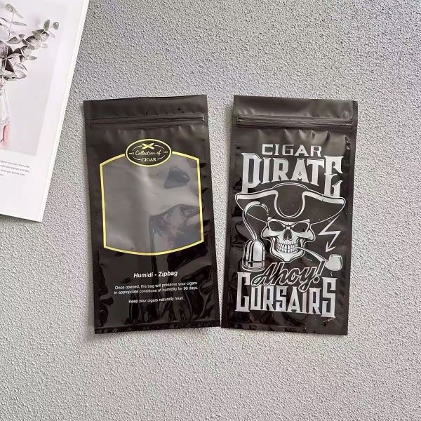 Customizable Moisture-Retaining Cigar Flat Seal Bag with 69% Humidity Retention Eco-Friendly 3-Side Seal Made of CPP Plastic