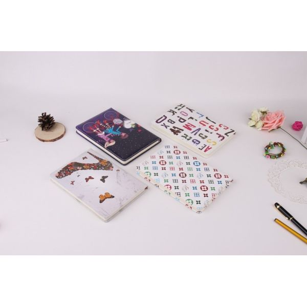 A5 colorful leather upstart notebook