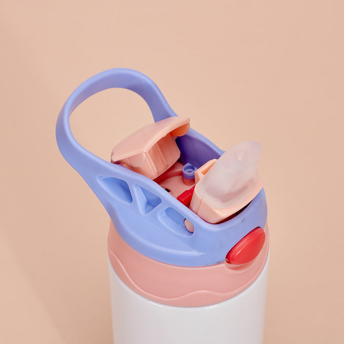 12oz Kids Sublimation Tumbler 8 Pack Kids Sublimation Tumbler Blank With One-Click Pop-Up Straw And Handle For Heat Transfer Children Sublimation Cups