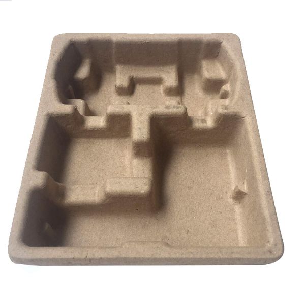 Recycled Thermoformed Pulp Tray Packaging 3mm Thickness Brown Color