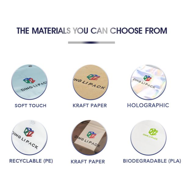 Custom printed resealable front clear back foil pouch smell proof fish bait packaging ziper bag with euro hole