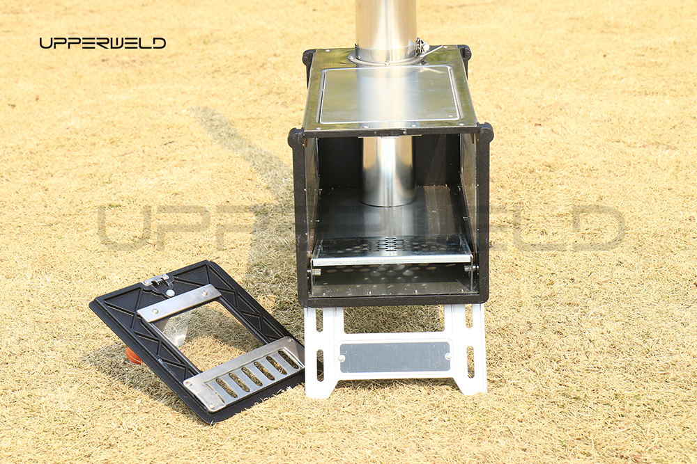 Outdoor Heating Stove Portable Wood Charcoal Folding Stove 304 Stainless Steel for Camping
