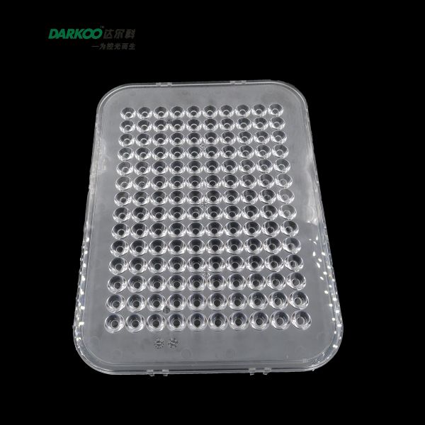 ROHS Rectangle SMD3030 SMD2835 PC PMMA LED Lens Height 8.2mm