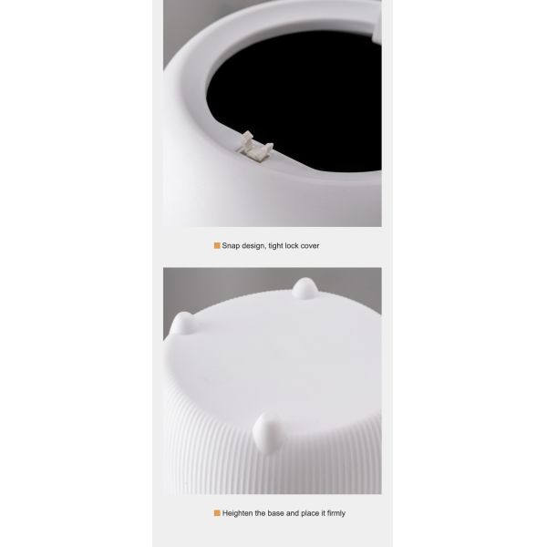 Orange Pink 4L Desktop Trash Can Home Office Mini Countertop Trash Can