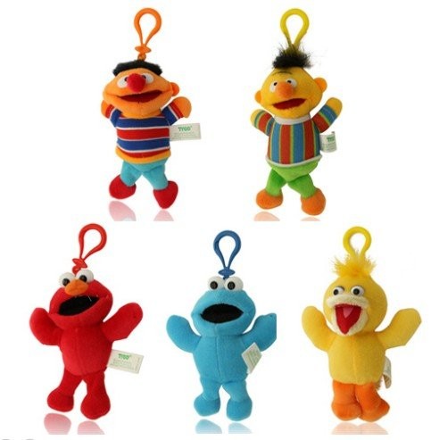 China Cute Sesame Street Plush Stuffed Toys with Hook keychain toys on sale China Cute Sesame Street Plush Stuffed Toys with Hook keychain toys on sale