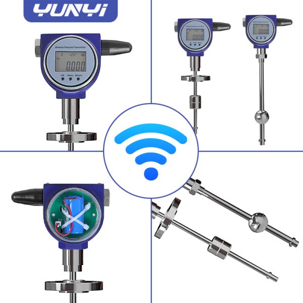 Wireless Magnetostrictive Submersible Level Sensor Providing Liquid Level Interface and Temperature Data for Industrial Monitoring Applications