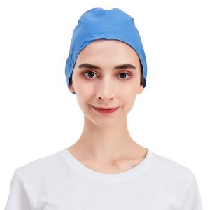 Quality Double Elastic Surgical Scrub Caps Disposable Consumable Medical Supplies Single for sale
