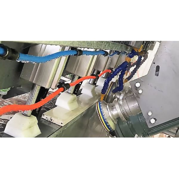 ZEUS 45 Degree Chamfering Machine One Cutting Four Edgeing PLC Control Gear Drive Bearing Gearbox Stone Grinding 7.5kw Motor