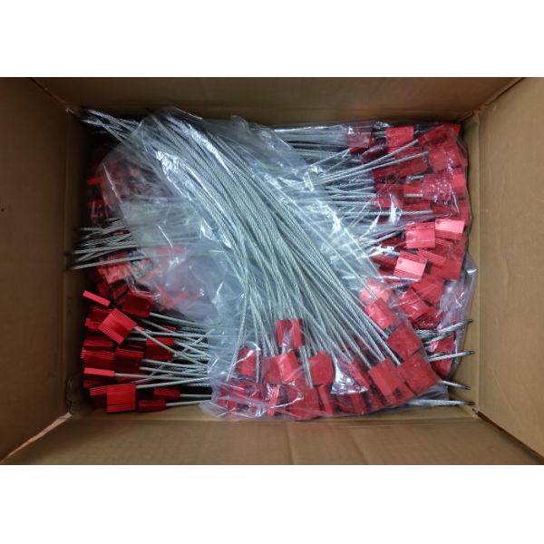 Blue Aluminium Alloy Cable Security Seals For High Security Trailer Door