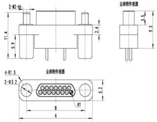 J30JB-15TJL-Q9 15Pin Straight Glass Sealed Micro Rectangular Aerospace Connector Plug